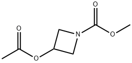 1-Azetidinecarboxylic  acid,  3-(acetyloxy)-,  methyl  ester 구조식 이미지