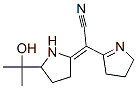 2H-Pyrrole-5-acetonitrile,  3,4-dihydro--alpha--[5-(1-hydroxy-1-methylethyl)-2-pyrrolidinylidene]-,  (-alpha-Z)- Structure