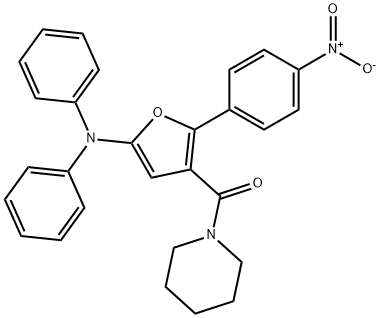 Methanone,  [5-(diphenylamino)-2-(4-nitrophenyl)-3-furanyl]-1-piperidinyl- Structure