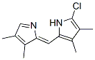 1H-Pyrrole,  2-chloro-5-[(Z)-(3,4-dimethyl-2H-pyrrol-2-ylidene)methyl]-3,4-dimethyl- Structure