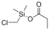 Silanol,  1-(chloromethyl)-1,1-dimethyl-,  1-propanoate Structure