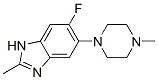 1H-Benzimidazole,  6-fluoro-2-methyl-5-(4-methyl-1-piperazinyl)- 구조식 이미지