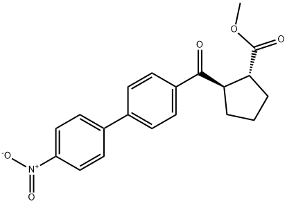 (1R,2R)-Methyl 2-(4'-nitrobiphenylcarbonyl)cyclopentanecarboxylate Structure