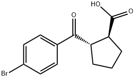 (1S,2S)-2-(4-Bromobenzoyl)cyclopentanecarboxylic acid 구조식 이미지