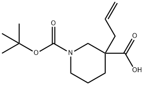1,3-Piperidinedicarboxylic acid, 3-(2-propen-1-yl)-, 1-(1,1-dimethylethyl) ester 구조식 이미지