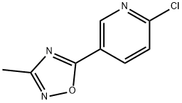 2-chloro-5-(3-methyl-1,2,4-oxadiazol-5-yl)pyridine 구조식 이미지