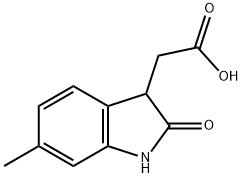 (6-METHYL-2-OXO-2,3-DIHYDRO-1H-INDOL-3-YL)ACETIC ACID Structure