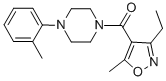 Methanone, (3-ethyl-5-methyl-4-isoxazolyl)[4-(2-methylphenyl)-1-piperazinyl]- Structure