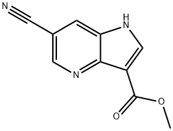 METHYL 6-CYANO-1H-PYRROLO[3,2-B]PYRIDINE-3-CARBOXYLATE Structure