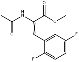 METHYL 2-ACETYLAMINO-3-(2,5-DIFLUOROPHENYL)ACRYLATE 구조식 이미지
