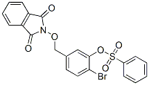 1H-Isoindole-1,3(2H)-dione, 2-[[4-bromo-3-[(benzenesulfonyl)oxy]phenyl ]methoxy]- Structure