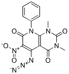 Pyrido[2,3-d]pyrimidine-2,4,7(1H,3H,8H)-trione,  5-azido-1,3-dimethyl-6-nitro-8-phenyl- 구조식 이미지