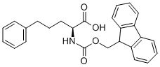 N-FMOC-L-2-AMINOPHENYLPENTANIOC ACID 구조식 이미지