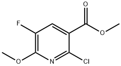 Methyl 2-chloro-5-fluoro-6-methoxynicotinate 구조식 이미지