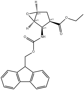 ETHYL (1R*,2R*,3R*,5S*)-2-(9-FLUORENYLMETHOXYCARBONYLAMINO)-6-OXA-BICYCLO[3.1.0]HEXANE-3-CARBOXYLATE Structure