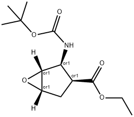 ETHYL (1S*,2R*,3R*,5R*)-2-(TERT-BUTOXYCARBONYLAMINO)-6-OXA-BICYCLO[3.1.0]HEXANE-3-CARBOXYLATE Structure