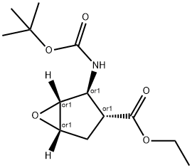 ETHYL (1R*,2R*,3R*,5R*)-2-(TERT-BUTOXYCARBONYLAMINO)-6-OXA-BICYCLO[3.1.0]HEXANE-3-CARBOXYLATE Structure
