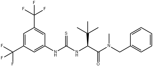 (2S)-2-[[[[3,5-Bis(trifluoromethyl)phenyl]amino]thioxomethyl]amino]-N-3,3-trimethyl-N-(phenylmethyl)butanamide 구조식 이미지