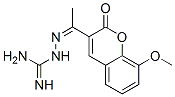 Hydrazinecarboximidamide,  2-[1-(8-methoxy-2-oxo-2H-1-benzopyran-3-yl)ethylidene]- Structure