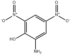 2-아미노-4,6-디나이트로페놀 구조식 이미지