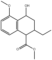 1-나프토산,2-에틸-1,2,3,4-테트라히드로-4-히드록시-5-메톡시-,메틸에스테르 구조식 이미지