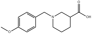 1-(4-메톡시벤질)피페리딘-3-카르복실산 구조식 이미지