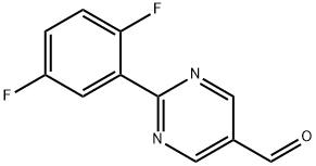 2-(2,5-Difluorophenyl)pyrimidine-5-carbaldehyde 구조식 이미지