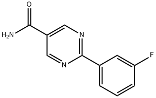 2-(3-Fluoro-phenyl)-pyrimidine-5-carboxylic acid amide 구조식 이미지