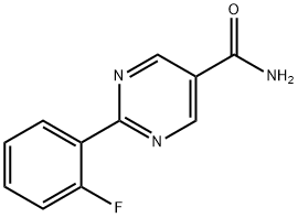 2-(2-Fluoro-phenyl)-pyrimidine-5-carboxylic acid amide 구조식 이미지