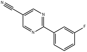 2-(3-Fluoro-phenyl)-pyrimidine-5-carbonitrile Structure