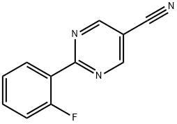 2-(2-Fluoro-phenyl)-pyrimidine-5-carbonitrile 구조식 이미지