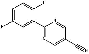 2-(2,5-Difluoro-phenyl)-pyrimidine-5-carbonitrile 구조식 이미지