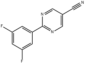 2-(3,5-Difluoro-phenyl)-pyrimidine-5-carbonitrile Structure