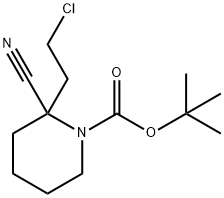 tert-butyl 2-(2-chloroethyl)-2-cyanopiperidine-1-carboxylate Structure