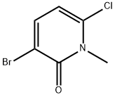 3-Bromo-6-chloro-1-methyl-2(1H)-pyridinone 구조식 이미지