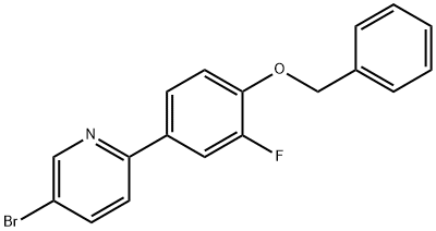 5-bromo-2-{3-fluoro-4-[(phenylmethyl)oxy]phenyl}pyridine 구조식 이미지