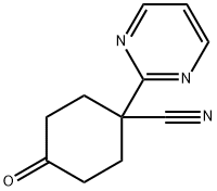 4-OXO-1-(2-PYRIMIDINYL)-CYCLOHEXANECARBONITRILE 구조식 이미지