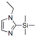 1H-Imidazole,  1-ethyl-2-(trimethylsilyl)- 구조식 이미지