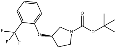 (R)-tert-Butyl 3-(2-(trifluoromethyl)phenoxy)pyrrolidine-1-carboxylate Structure