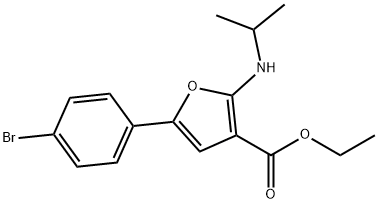 3-Furancarboxylic  acid,  5-(4-bromophenyl)-2-[(1-methylethyl)amino]-,  ethyl  ester Structure