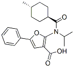 3-Furancarboxylic  acid,  2-[[(trans-4-methylcyclohexyl)carbonyl](1-methylethyl)amino]-5-phenyl- Structure