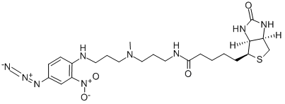 N-(4-AZIDO-2-NITROPHENYL)-N'-(3-BIOTINYLAMINO-PROPYL)-N'-METHYL-1,3-프로판디아민아세테이트염 구조식 이미지