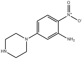 2-Nitro-5-(1-piperazinyl)aniline 구조식 이미지