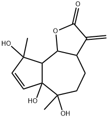 3a,4,5,6,6a,9,9a,9b-Octahydro-6,6a,9-trihydroxy-6,9-dimethyl-3-methyleneazuleno[4,5-b]furan-2(3H)-one Structure