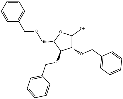 2,3,5-TRI-O-BENZYL-BETA-L-ARABINO-FURANOSE 구조식 이미지