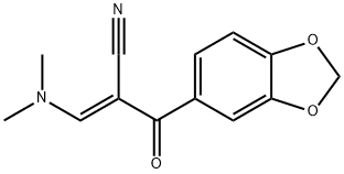 2-[(DIMETHYLAMINO)METHYLENE]-3-(3,4-METHYLENEDIOXYPHENYL)-3-OXO-PROPANENITRILE 구조식 이미지