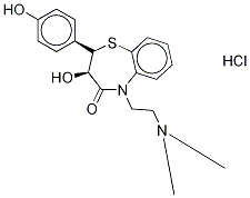 Deacetyl-O-demethyl Diltiazem Hydrochloride 구조식 이미지