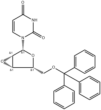 5’-O-Trityluridine-2’,3’-lyxo-epoxide Structure