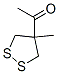 Ethanone, 1-(4-methyl-1,2-dithiolan-4-yl)- (9CI) Structure