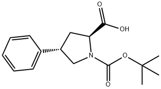 (2S,4S)-BOC-4-PHENYL-PYRROLIDINE-2-CARBOXYLIC ACID Structure